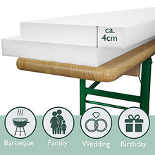 Beautissu Set da Due Cuscini sfoderati in gommapiuma per panche di Legno 25x220x4cm - per sagra birreria Feste Catering