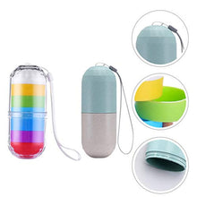 HEALLILY 2 Pz Settimanale Portapillole da Viaggio Portapillole Settimanale Portapillole 7 Giorni Portapillole per Medicinali Vitamina Borsa da Viaggio Tasca