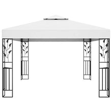 Oushome Gazebo con Tetto Doppio 3x4 m Bianco