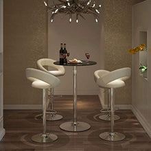 BDLYZ Yxsd Bar sgabelli da Bar Sedia Regolabile in Altezza Sdraio Moderna in Acciaio Inox Cucina Colazione sgabelli Alti Sedie Bianche