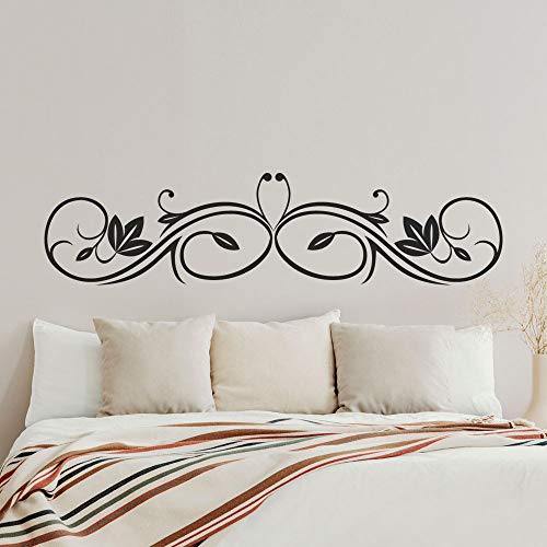 Adesivi per testiera del letto, T-MK318, 34 x 140 cm, colore: Nero