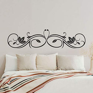 Adesivi per testiera del letto, T-MK318, 34 x 140 cm, colore: Nero