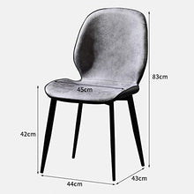 Totovy Nuovo Nordic Light Light Luxury Tessuto impermeabile Sedia da pranzo Home Moderno Semplice schienale Scheda Soft Pack Sedia Negoziazione Desk Sedia Ristorante Tavolo da pranzo Sedia Caffè Studi