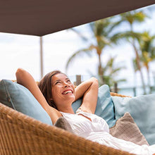 Relaxdays, Marrone Tenda a Vela Rettangolare, Idrorepellente, Anti UV, Corde di Supporto, Terrazza, Giardino, LxP: 4x6 m, 4 x 6 m