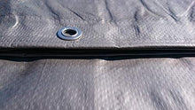 PLAST - Telo di copertura extra resistente, 110 g/m2, con anelli in metallo, copertura parasole per amaca e tenda impermeabile per esterni, 4 x 8 m, colore: Grigio