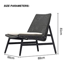 LINGZE Giardino Esterno, Sedia da Pranzo in Rattan Poltrona da Patio Sedile reclinabile reclinabile Regolabile