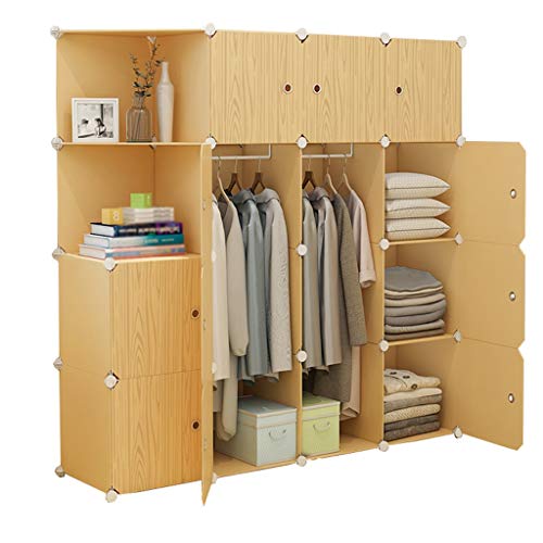Locker 8-Gitter Armadio 2-Hanging Archivi Rimovibili di Plastica 14-Porta Angolo Scaffali Abbigliamento Home Camera 147X47X147CM MUMUJIN