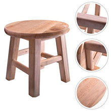VICASKY Di Legno Sgabello Passo Piccolo Basso Piede Sgabello di bambù Rotondo Sgabello Rustico Mobili per La Casa per Il Bagno Doccia Bancone della Cucina (in Legno di Colore)