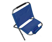 Fair Sedia Mare Spiaggina Pieghevole Portatile Comoda con Portaoggetti 56x52x48 cm ShopOnline (Blu)