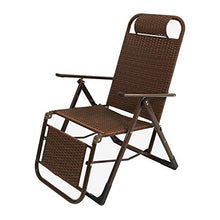 Sedia pieghevole in vimini, realizzata a mano, leggera e portatile, può essere utilizzata per balcone, soggiorno, spiaggia, prendere il sole.