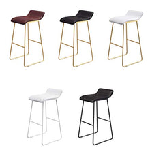 LWW Sgabello, Pub Bar Stool For Breakfast Sgabelli, Bistrot, Contatore, Cucina e Casa Sgabelli, Set Di 2 Nordic Contemporanea Sedile Altezza 65/70 / 75Cm,Bianco-Oro Leg,65 cm