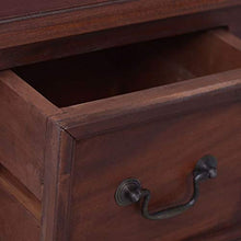 vidaXL Cassettiera in Legno Massello di Mogano