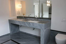 Lavabo per lavabo, in pietra, con superficie lucida, 140 x 60 cm, incluso