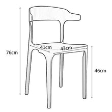 zvcv Sedia da Tavolo da Pranzo, Sedia da Cucina, Sedia da Giardino in plastica con Schienale Basso, Sedie dal Design ergonomico, Supporto Lombare, I