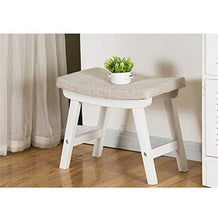 YANG Imbottito Poggiapiedi Sedile Dressing Table Sgabello Imbottito Panca Change Scarpe Pouf poggiapiedi con Copertina in Lino Estraibile 49x31x42 cm
