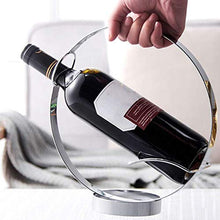 FOReverweihuajz Moderno Cerchio In Acciaio Inox Vino Stand Ristorante Tavolo Portabottiglie Cucina Pranzo