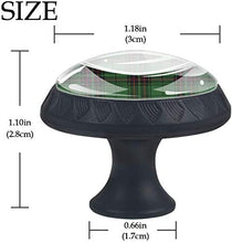 Green Buffalo Plaid Checks Nero Pomelli per Porta Set di 4 Pomelli per Mobili Manopole per Cassetti Cucina Armadio Vetro