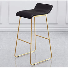 WHOJA Sgabelli da Bar Gambe Moderne in Metallo Sgabello Alto Mobili da Bar Sedile in PU Sedia da Pranzo Adatto per Ufficio Commerciale 75 cm di Altezza Sedia da Pranzo (Color : Black#)