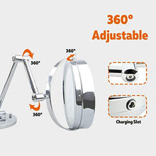 YHtech. LED 10X di ingrandimento Trucco rasatura Specchio da Toilette Bagno Montaggio a Parete a 360 °