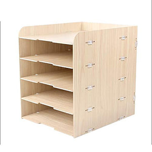 Schedario Classificatore Verticale Cartella del Desktop, Portariviste in Legno Scaffale per Cancelleria A più Piani, Forniture per Ufficio O Articoli per La Casa (Size : #6)