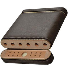WangQ Cigar Box, Sigaro Idratante Legno di Cedro Cigar Portable Set 6 Stick 2 Colori facoltativi humidor (Color : A)