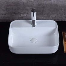 XIAOLULU Lavabo in Ceramica Ovale Bianco Bagno Lavabo da appoggio in Ceramica Lavabo Hotel Bagno Piazza Art Bacino Lavabo Lavabo WC (Color : White, Size : 50x40x13.5cm)