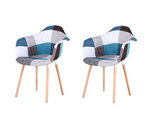 N A to MUEBLES HOME, set di 2 sedie da pranzo moderne in tessuto di lino, poltrone da cucina e bancone, per il tempo libero, ricevimento, soggiorno