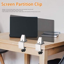 MIAOLEIE 2Pcs Heavy Duty Setto Divisorio della Clip dello Schermo Regolabile Fisso del Computer Desktop in Camera Foro Libero di Divisione Lega di Alluminio Antiruggine