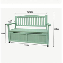 Panche per il tempo libero in legno anticorrosivo per esterni, panchine per patio con armadietti, panchine per veranda con schienali e braccioli, cortili, giardini, aria aperta, balconi