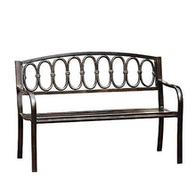 LXLH Panca da Giardino Panchina da 50 Pollici Panchina da Giardino Panchina da Giardino per Esterni, Sedia da Portico in Metallo con braccioli Robusta Struttura in Acciaio, utilizzata per mobili