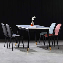 Totovy Nuovo Nordic Light Light Luxury Tessuto impermeabile Sedia da pranzo Home Moderno Semplice schienale Scheda Soft Pack Sedia Negoziazione Desk Sedia Ristorante Tavolo da pranzo Sedia Caffè Studi