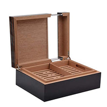 WRJY Humidor portasigari in Legno di Cedro con igrometro e umidificatore, Scatola Porta sigari da Tavolo di Grande capacità può Contenere 50 sigari, vetrina per sigari con Finestra in v