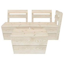 FAMIROSA Set Divani da Giardino su Pallet 3 pz in Legno Abete Impregnato-3711