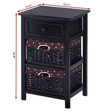 LICHUAN Tavolino comodino 3 strati 1 cassetto comodino moderno camera da letto armadio mobili camera da letto comodino fine tavolo facile montaggio