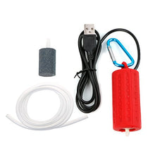 Xuniu Mini Oxygen Air Pump, USB Super Silent Air Pump per Acquario Fish Tank (Rosso)
