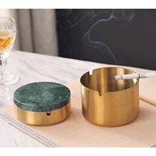 Vassoio da tavola da Tavolo in Acciaio Inox Sigaro in Acciaio Inox, Marmo Naturale con coperchi, all'aperto Antivento, per Patio/Indoor/Home Indoor (Dimensioni: Verde Corta Sezione) BJY969