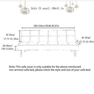 SK Studio Copridivano Clic Clac 3 Posti,Copertura Elasticizzata per Divano Senza Braccioli e Divano Letto Sofa: 205x100 cm Arancione - Arredi Casa