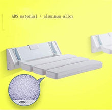 Montaggio a parete Maniglioni da Bagno Maniglia di Sostegno in Alluminio Doccia Sgabello, Bagno privato, Vecchio, Donna Incinta, Doccia disabili Supporto Sedile Bianco Accessori da Bagno
