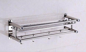 MBYW Portasciugamani Alto carico Portasciugamani Elegante da Bagno Mensola portaoggetti Porta Asciugamani, mensola Multifunzione, mensola, a Parete, portaoggetti per Bagno, Senza punzonatura 50 cm