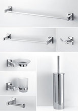 Europrimo Accessori per Bagno Moderno in Ottone Cromato Vetro Satinato portasciugamani portarotolo portasapone