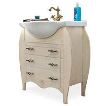 Shop Chic Mobile bagno 85 cm contemporaneo in legno avorio con lavabo