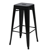 Set 2X sgabelli bistrot Design Industriale HWC-A73 Metallo Verniciato Nero