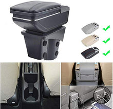 LANCHUN Armrest for Ho Onda Città 2015-2017 Bracciolo Box Car Center Console Scatola di immagazzinaggio Bracciolo Rest con Funzione di Ricarica 7 Porte USB Double-Space (Color : Grey)