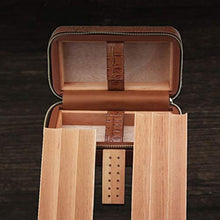 Cigar Humidor, di Alta qualità Hardware Zipper Legno di Cedro Cigar Box Caso Portatile Sigaro Built-in Sigaro Umidificatore (205 * 108 * 86MM),B