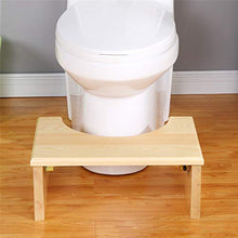 LTINN Sgabello da Toilette Pieghevole in Legno, Sgabello Anti-stitichezza Naturale e Confortevole, Sgabello da Bagno Antiscivolo