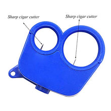 AUEDC Acciaio Inossidabile Ghigliottina Hole Lama a Doppio, Grosso Calibro Cigar Cutter Environmentally Friendly plastica Sigaro ghigliottina per la Maggior Parte Formato di sigari,B,Onepack