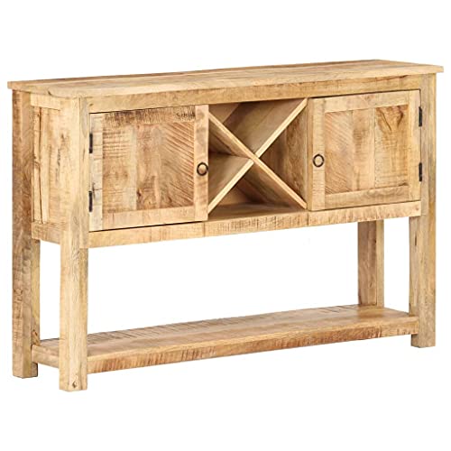 vidaXL Credenza 120x30x76 cm in Legno di Mango Grezzo