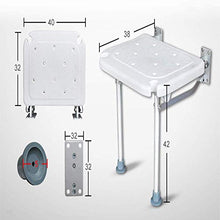 TANGIST Sedile da doccia pieghevole Sedile da doccia Pieghevole, Sedile a muro Sgabello da bagno Sgabello da bagno Seggiolino da doccia Sedia per seduta, Sedile di sicurezza antiscivolo con piedi Prev