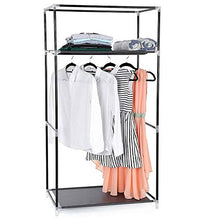 HERSIG - 59452, armadio in tela con mensola in tela per biancheria, 160 x 88 x 45 cm