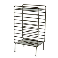 Jcnfa-Tavoli Guida di Linea in Acciaio Inox, tavolino in Metallo per Il Tempo Libero. (Color : Steel, Size : 11.81 * 8.66 * 20.47in)